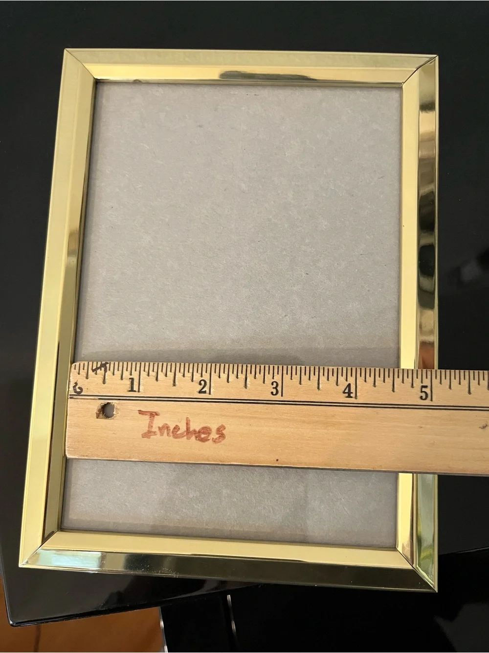 Vintage Solid Brass Photo Frame 4.5”X 6.5” Photo